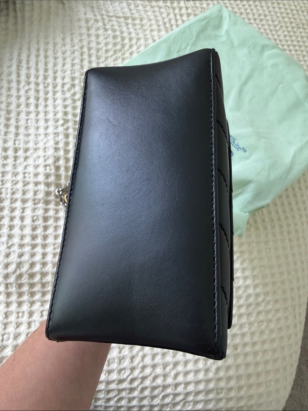 Off-White Jackhammer 19 Black Quilted Leather Handbag - Picture 7 of 16